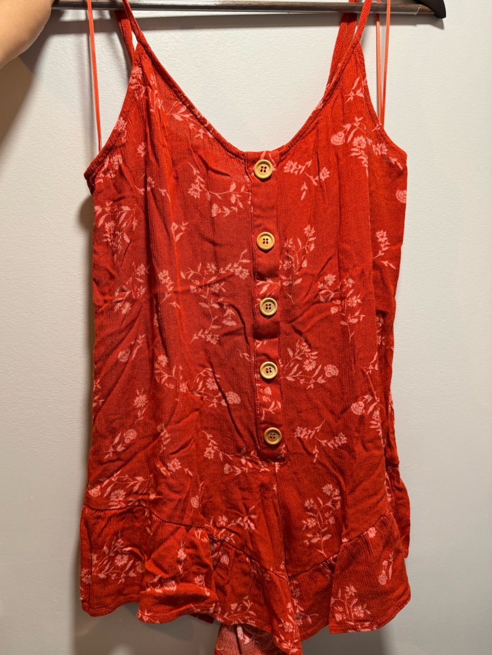 Skylar + Madison Red Floral Romper